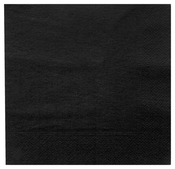Papierserviette 2-lagig; 39x39 cm (SxD); czarny; 100 sztuka / opakowanie