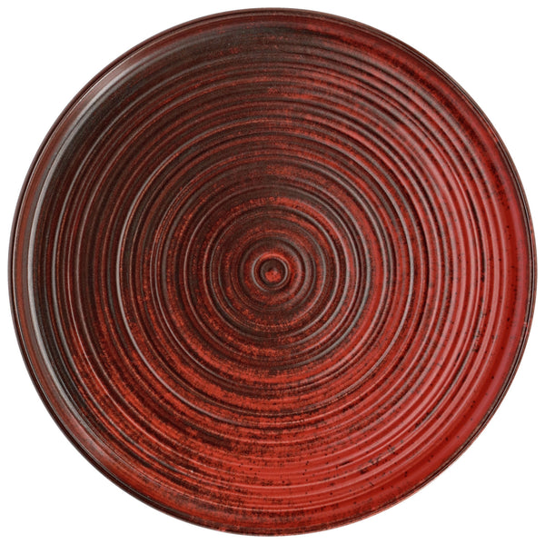 talerz płaski z rantem Etana; 27x1.4 cm (ØxW); czerwony; okrągły; 6 sztuka / opakowanie