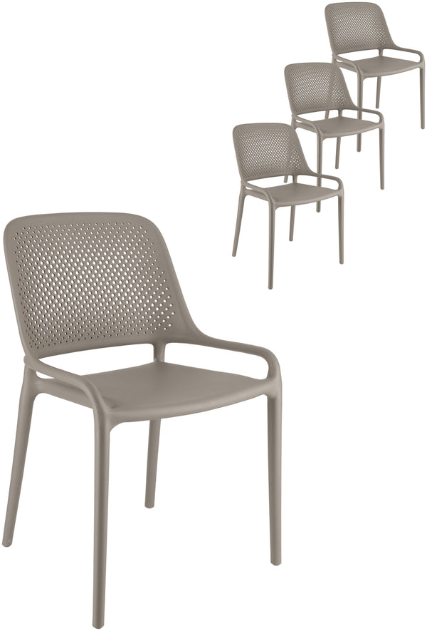 Kunststoff Stuhl Rovin; 52x51.5x82.5 cm (SxGxW); taupe; 4 sztuka / opakowanie