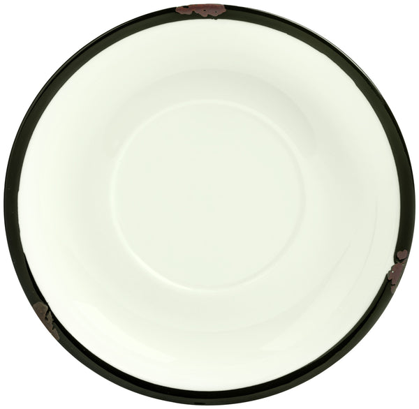 spodek do filiżanki do kawy Liron; 14.5 cm (Ø); biel kremowa/czarny; okrągły; 4 sztuka / opakowanie