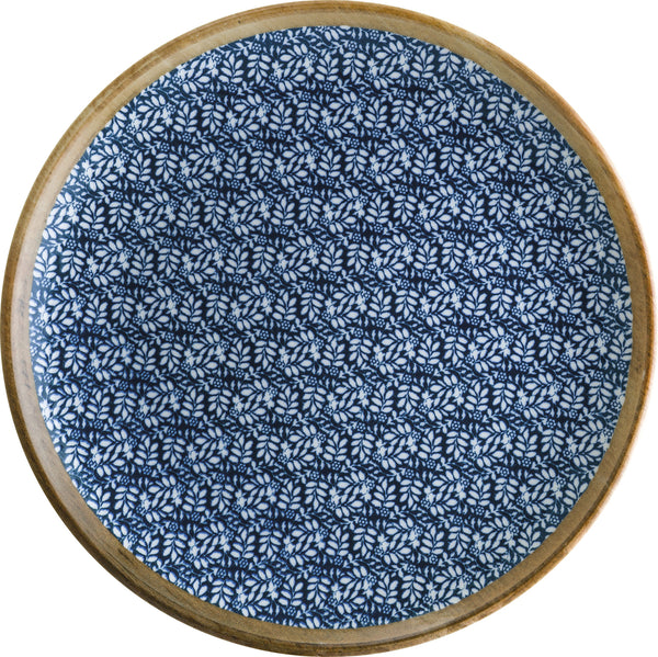talerz płaski Lupin; 23 cm (Ø); biały/niebieski/brązowy; okrągły; 12 sztuka / opakowanie