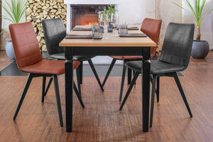 stelaż krzesła Milaria drewno; 52x53.5x44 cm (SxGxW); czarny; 2 sztuka / opakowanie