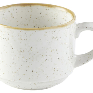 Tasse Stonecast Barley White stapelbar; 220ml, 7 cm (W); biały/brązowy; okrągły; 12 sztuka / opakowanie