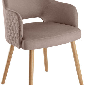 Stuhl Rombo Samt; 46x47x85 cm (SxGxW); siedzisko taupe