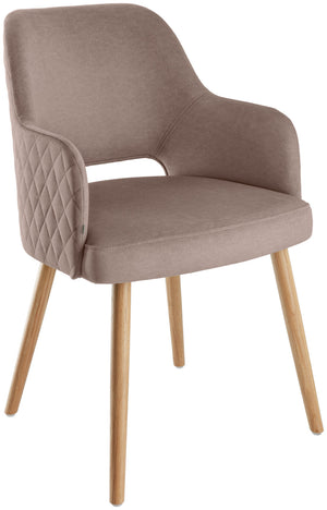 Stuhl Rombo Samt; 46x47x85 cm (SxGxW); siedzisko taupe
