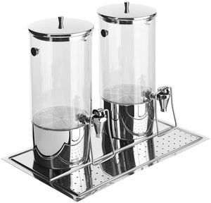 dyspenser Hampton podwójny GN 1/1 i 4x wkład chłodzący; 8000ml, 53x32.5x42 cm (DxSxW); stal nierdzewna