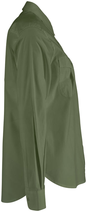 Bluse Langarm Marlon Regular Fit; Kleidergröße 38; oliwka