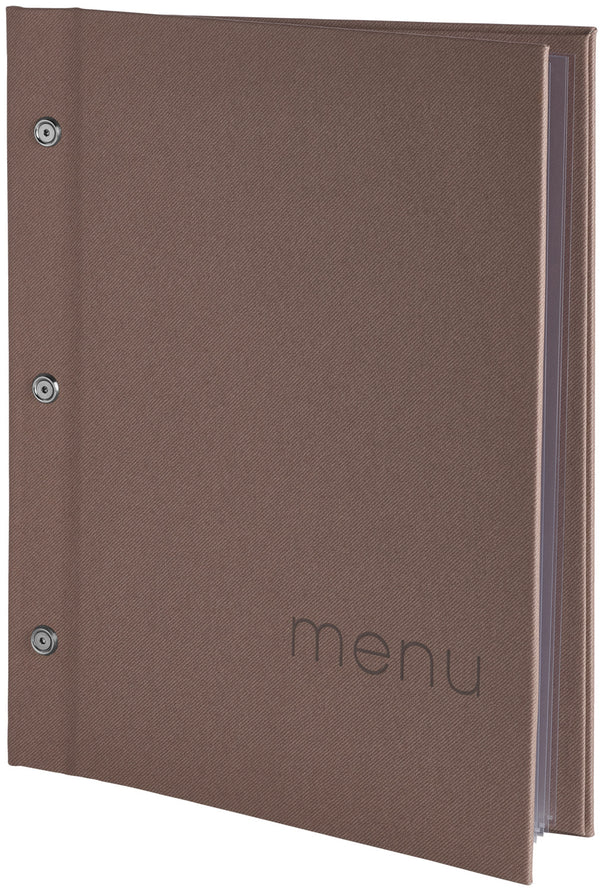 karta dań Perow z grawerem MENU A4; Größe DIN A4, 24.4x32.2 cm (SxW); taupe