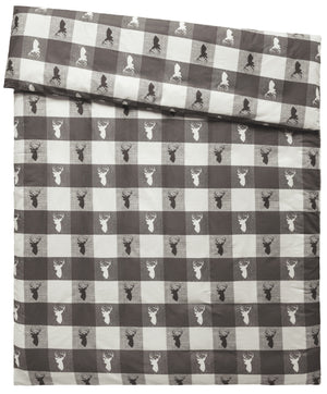 poszwa na kołdrę Villach; 160x210 cm (SxD); szary/biały