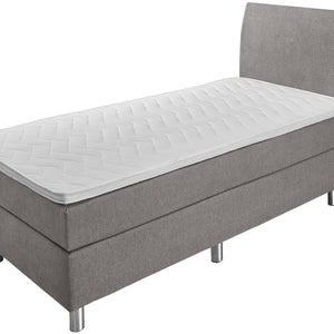łóżko hotelowe Standard tkanina tapicerska, wezgłowie gładkie; 90x200x58 cm (SxDxW); taupe; -