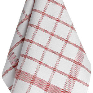 ścierka do naczyń Linz półpłótno; 50x70 cm (SxD); czerwony; prostokątny; 10 sztuka / opakowanie