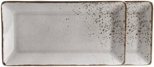 półmisek Palana; 31x16.5x3.2 cm (DxSxW); szary; prostokątny; 2 sztuka / opakowanie