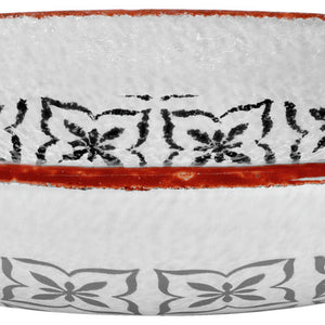 Glasschale  Edora; 2000ml, 18.5 cm (Ø); biały/czarny; 6 sztuka / opakowanie