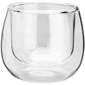 mini szklanka  Dila okrągła; 115ml, 7.5x6.2 cm (ØxW); transparentny; okrągły; 2 sztuka / opakowanie