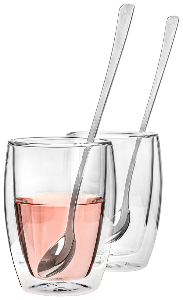 szklanka do soków/herbaty Dila; 290ml, 7.8x11.3 cm (ØxW); transparentny; 2 sztuka / opakowanie