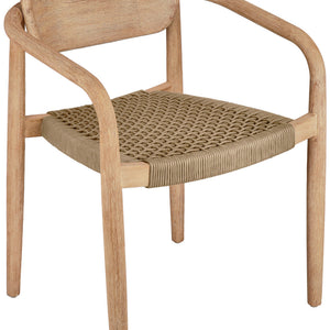 Stuhl Mando; 56x49x76 cm (SxGxW); siedzisko beżowy, stelaż naturalny; 2 sztuka / opakowanie