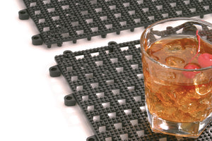 mata - ociekacz do szklanek; 34x34x1 cm (DxSxW); czarny