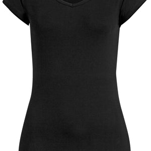 t-shirt damski Double-V (opak. 2 szt.); Kleidergröße 2XL; czarny; 2 sztuka / opakowanie