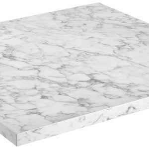 Tischplatte Esterno quadratisch; 80x80x3 cm (DxSxW); biały/marmurkowy; kwadrat