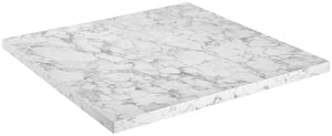 Tischplatte Esterno quadratisch; 80x80x3 cm (DxSxW); biały/marmurkowy; kwadrat