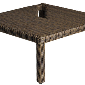 stół/taboret Lika; 69.5x69.5x31 cm (DxSxW); Platte szary/brązowy, stelaż szary/brązowy; kwadrat