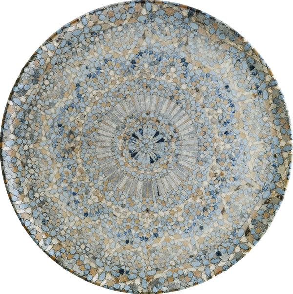 talerz do pizzy Luca Mosaic; 32 cm (Ø); pomarańczowy/ciemny niebieski/jasny niebieski/żółty/biały; okrągły; 6 sztuka / opakowanie