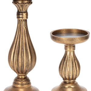 zestaw świeczników Thandi 2-cz.; 10.8x28 cm (ØxW); złoto