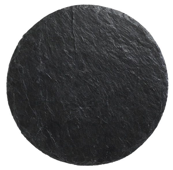 taca z łupka naturalnego Patara okrągła bez uchwytu; 20x0.5 cm (ØxW); czarny; okrągły; 2 sztuka / opakowanie