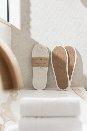Hotelslipper  Elian mit Korksohle ; naturalny; 10 sztuka / opakowanie
