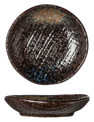 talerz płytki Black yoru; 8 cm (Ø); czarny/niebieski; organiczny; 12 sztuka / opakowanie