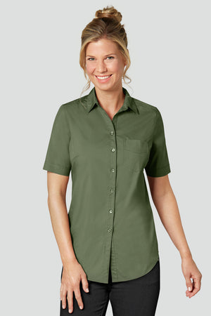 bluzka damska Kim krótki rękaw; Kleidergröße 34; oliwka