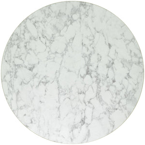 blat Marvani okrągły; 80x2.5 cm (ØxW); złoto/biały/marmurkowy; okrągły