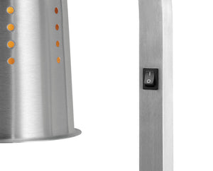 mostek grzewczy na podczerwień 1/1 GN z 2 lampami grzewczymi; 55 cm (W); srebro