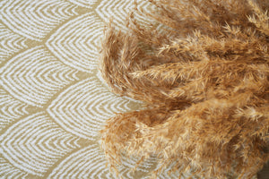 obrus Leaf kwadratowy; 110x140 cm (SxD); piasek; prostokątny