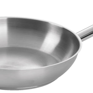 patelnia ze stali nierdzewnej bez powłoki; 24x5.5 cm (ØxW); stal nierdzewna; okrągły