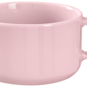 Milchkaffee-Obertasse Alegria; 330ml, 9.9x6.4 cm (ØxW); różowy; okrągły; 6 sztuka / opakowanie