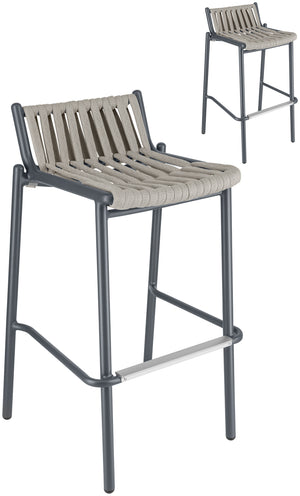 Outdoor-Barstuhl Lumaro; 40x42x90 cm (SxGxW); siedzisko taupe