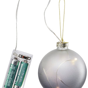 kula LED Hina; 8 cm (Ø); szary; 2 sztuka / opakowanie
