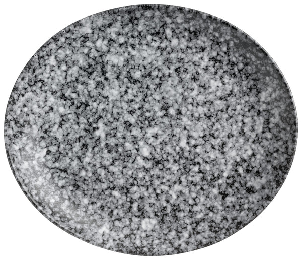 talerz płaski Mamaro organiczny; 31x26.5x3.5 cm (DxSxW); czarny/biały; organiczny; 3 sztuka / opakowanie