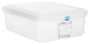 pojemnik GN z tworzywa sztucznego Dena 44958; Größe GN 1/2, 6500ml, 32.5x26.5x10 cm (DxSxG); transparentny; 6 sztuka / opakowanie