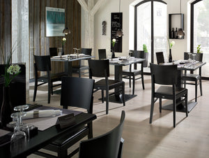 blat Topalit kwadratowy; 80x80 cm (DxS); czarny; kwadrat