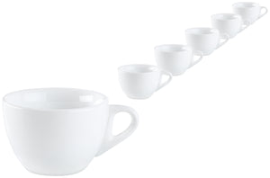 filiżanka do kawy Nissa; 150ml, 8.5x5.8 cm (ØxW); biały; okrągły; 6 sztuka / opakowanie