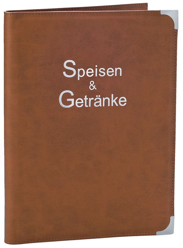 karta dań Rida DIN A4; Größe DIN A4, 25.5x33 cm (SxW); brązowy/srebro