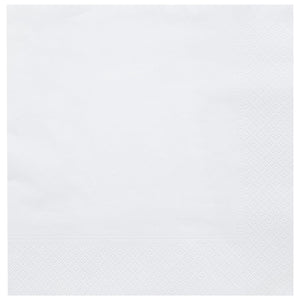 Papierserviette 2-lagig; 39x39 cm (SxD); biały; 100 sztuka / opakowanie