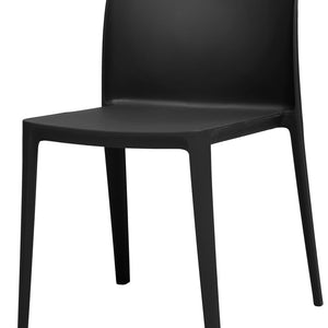 krzesło plastikowe Rigg; 48x50x78 cm (SxGxW); czarny; 4 sztuka / opakowanie