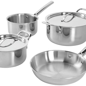 zestaw garnków Ecoline 8 częściowy; srebro