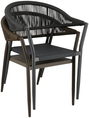 Outdoor Stuhl Calero inklusive Sitzkissen; 57x63x78.5 cm (SxGxW); antracyt; 2 sztuka / opakowanie