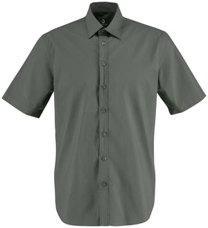 Hemd Kurzarm Porter Regular Fit; Kleidergröße 41/42; ciemny szary