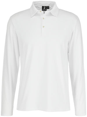 Poloshirt Herren Langarm Malme Regular Fit; Kleidergröße XL; biały