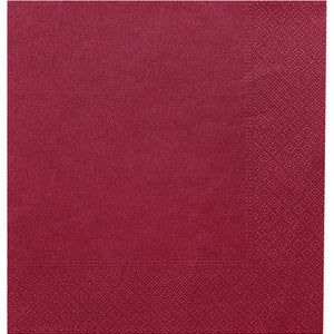 Papierserviette 2-lagig; 39x39 cm (SxD); bordo; 100 sztuka / opakowanie